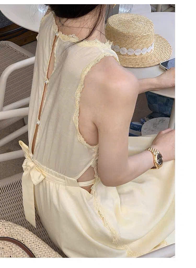 Đầm dài phối ren