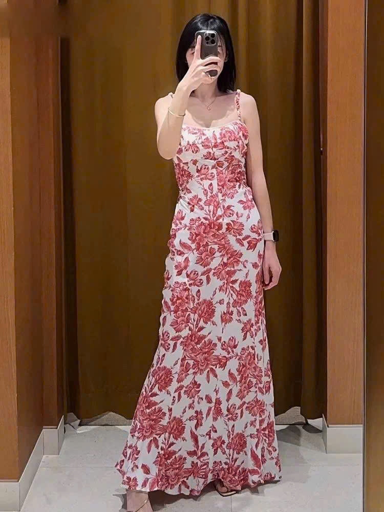 Đầm maxi in hoa