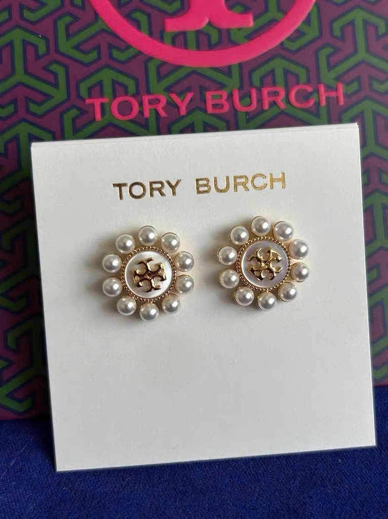 Khuyên tai Tory Burch 2 màu dư xịn