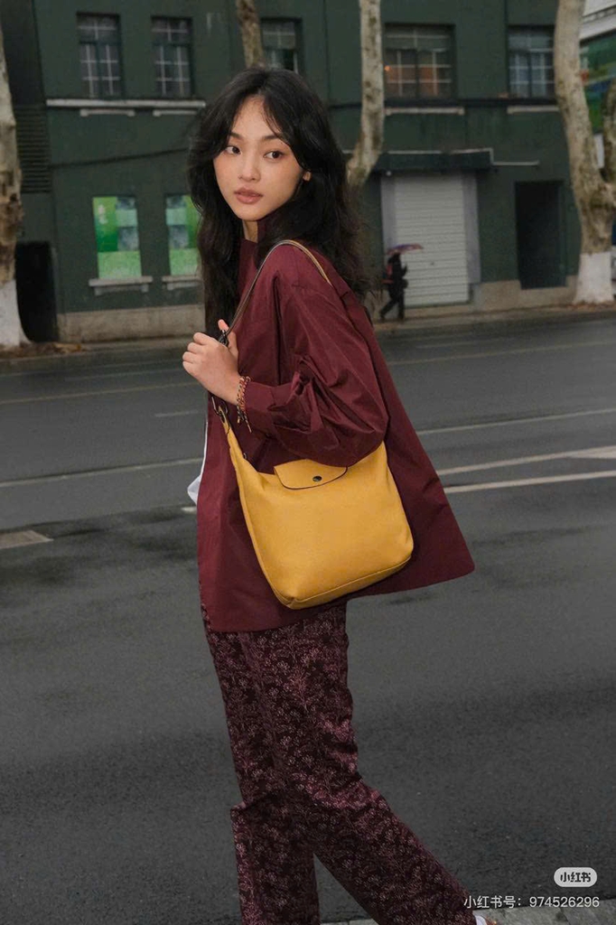 Túi Longchamp da trơn bản to Sz36x30x8 5 màu