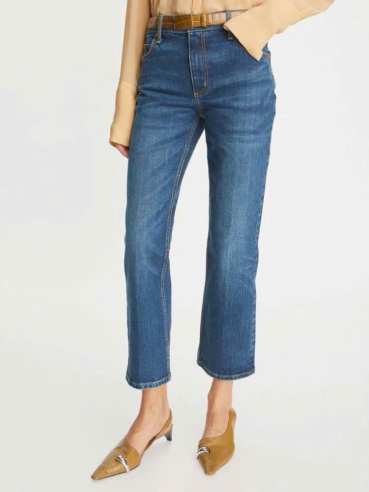 Quần denim Tory Burch dư xịn
