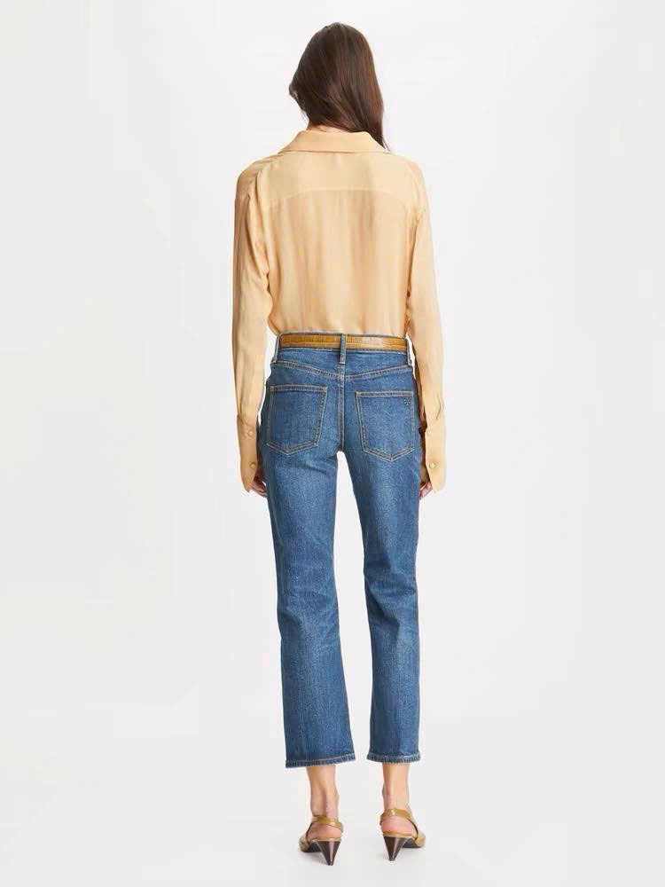 Quần denim Tory Burch dư xịn