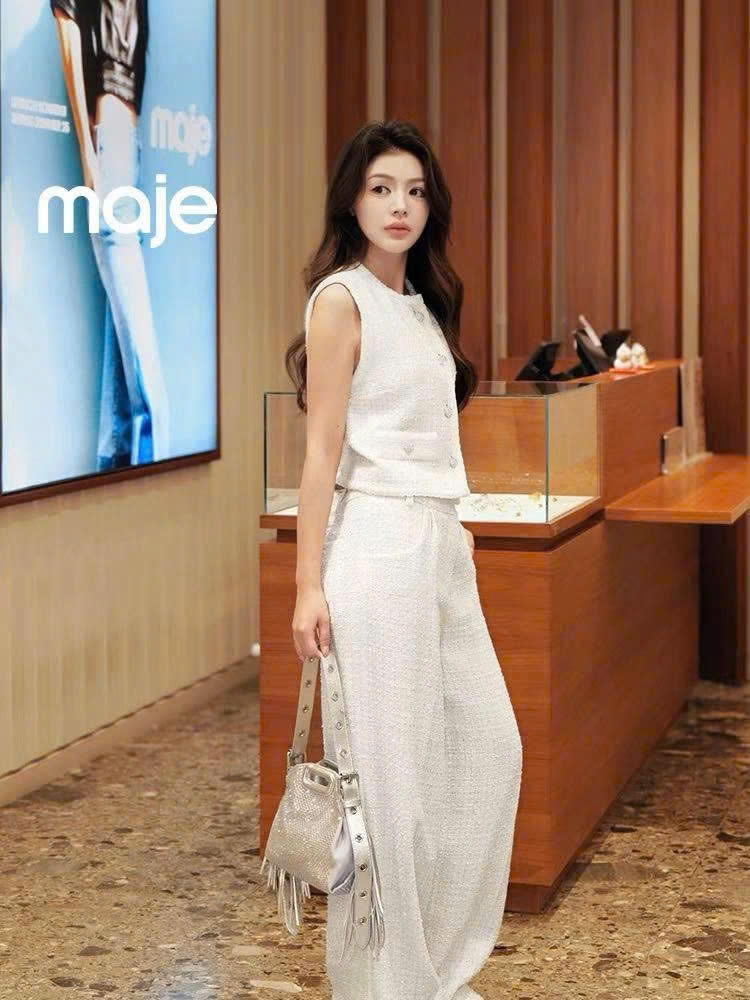 Quần Maje chất dạ bling viền