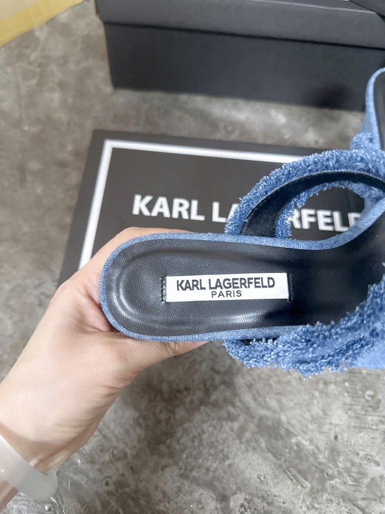 Guốc denim Karl Largerfeld