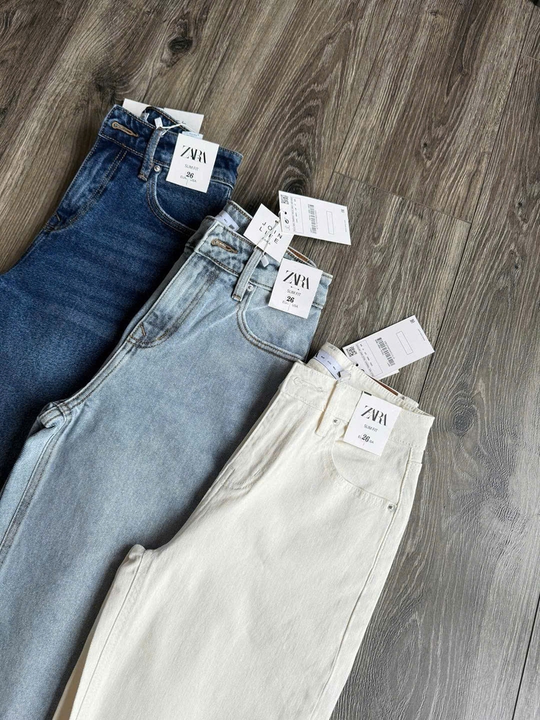 Quần denim Zara dáng suông 3 màu