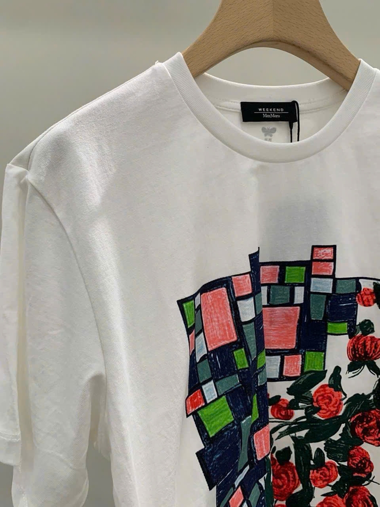 Tshirt Weekend Maxmara ROSE print