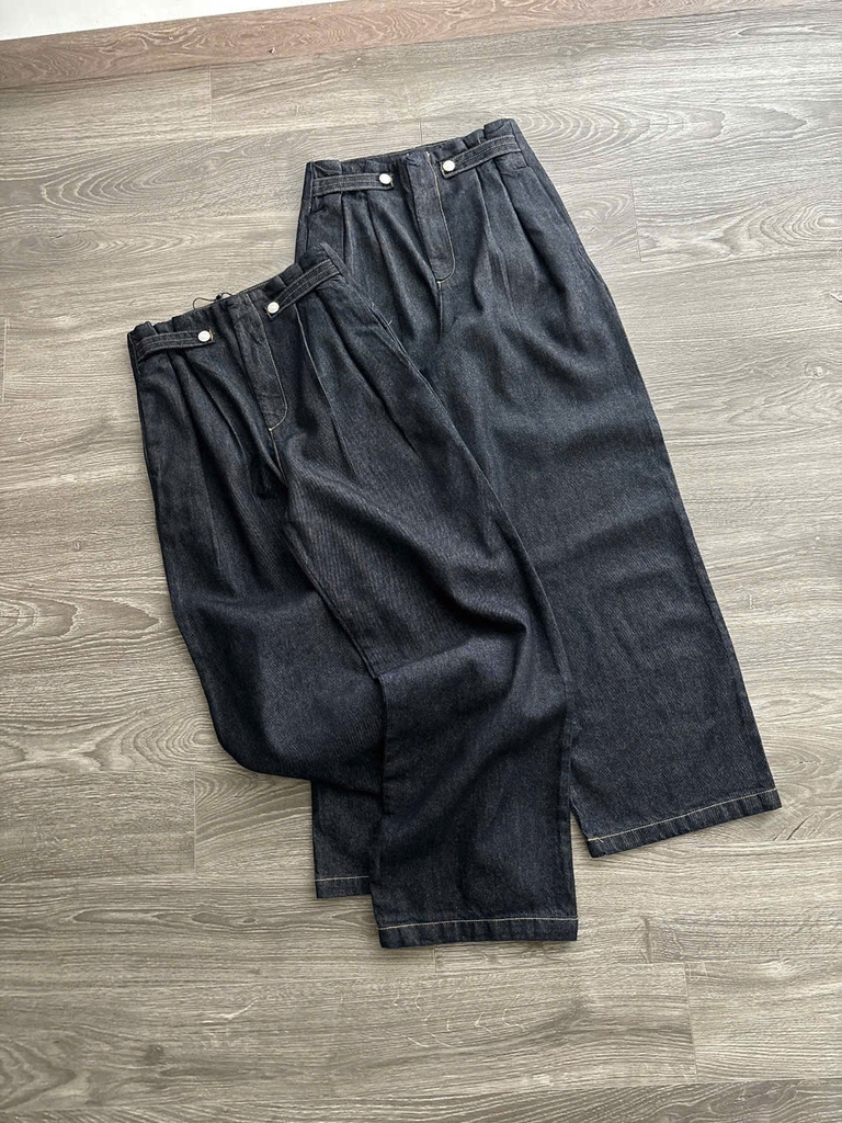 Quần denim Massimo Dutti suông