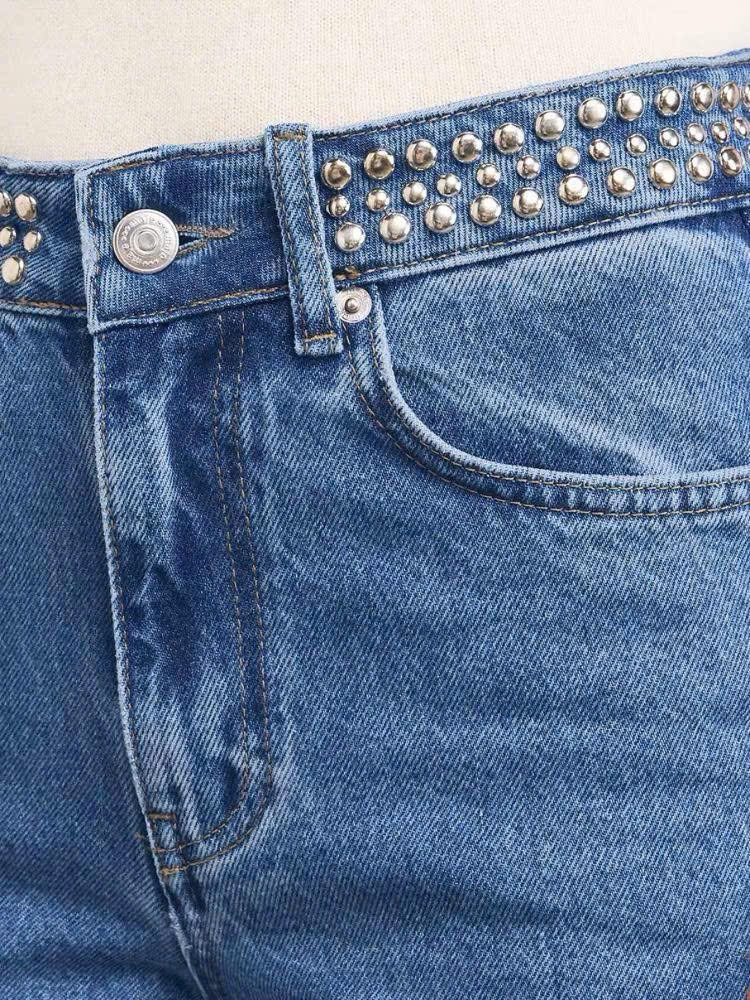 Quần suông Maje cạp đính bling tán