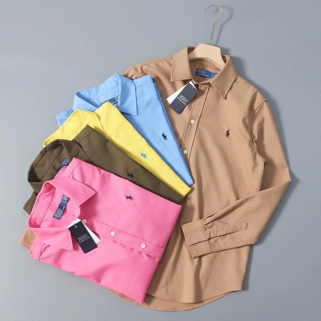 Sơ mi Polo cổ đức 6 màu chất cotton tuồn auth