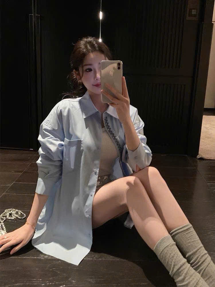 Áo sơ mi poplin đính đá Maje