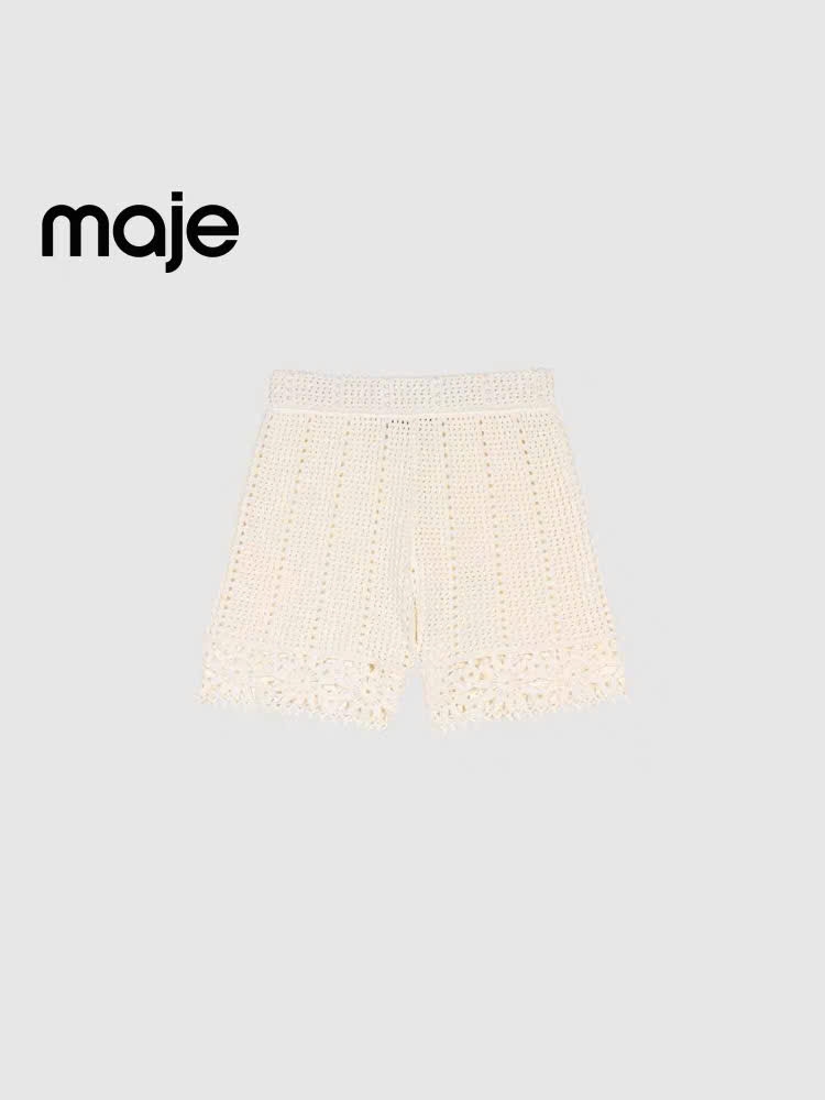 Quần short ren guipure hở họa tiết mặt trời