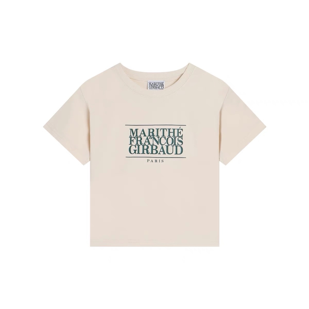 Tshirt croptop Marithe 5 màu in chữ ngực
