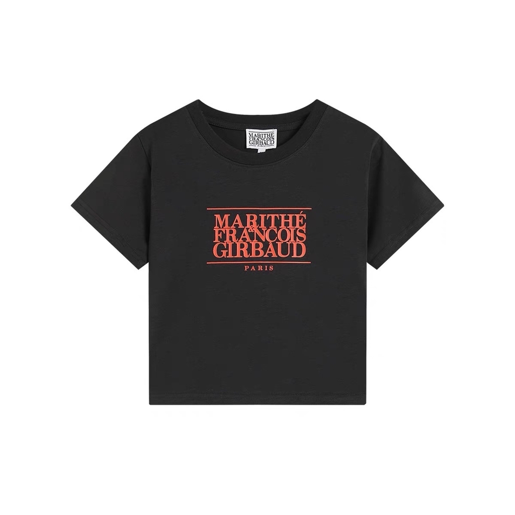 Tshirt croptop Marithe 5 màu in chữ ngực