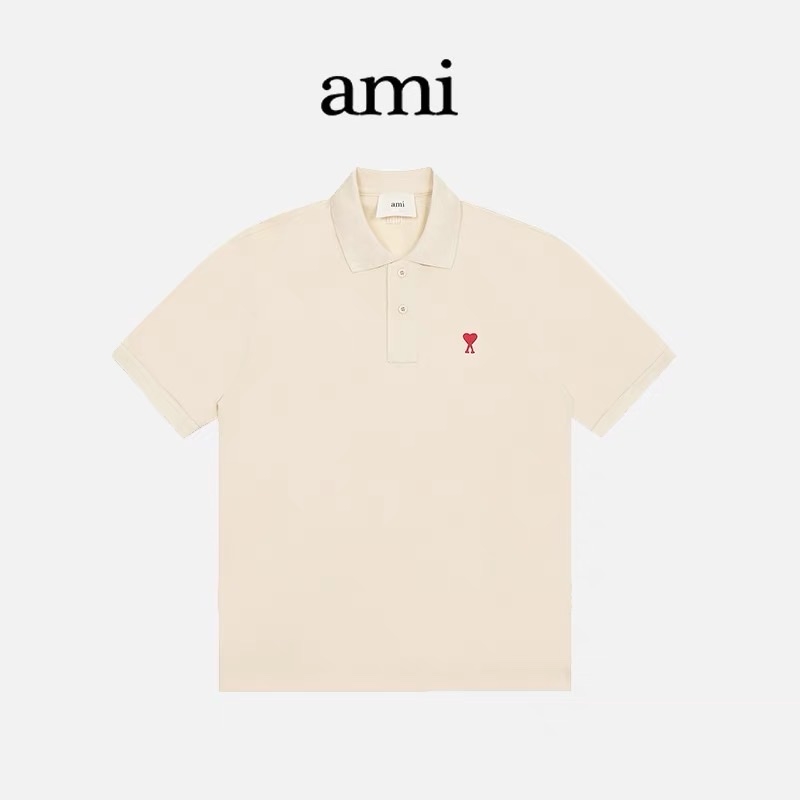 Polo nam AMI thêu tim