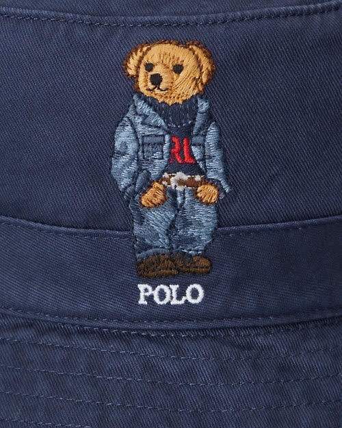 Mũ bucket Polo logo gấu