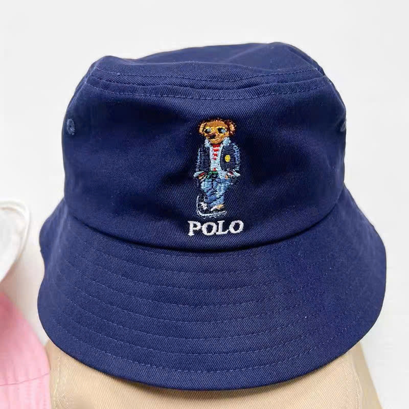 Mũ bucket Polo logo gấu