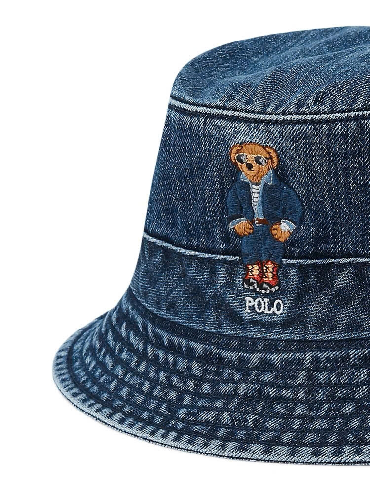 Mũ bucket Polo logo gấu