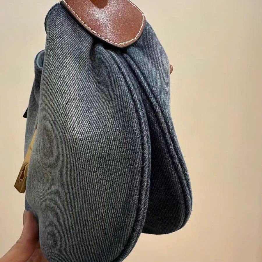 Túi Polo denim Hobo quai đeo chéo