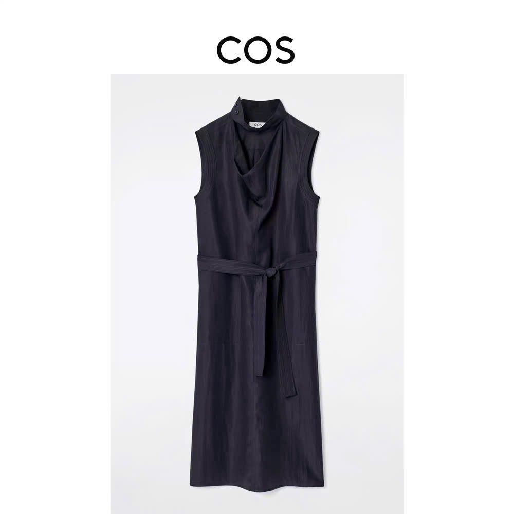 VÁY MIDI CỔ TRỜI CÓ KHOÁC MỞ