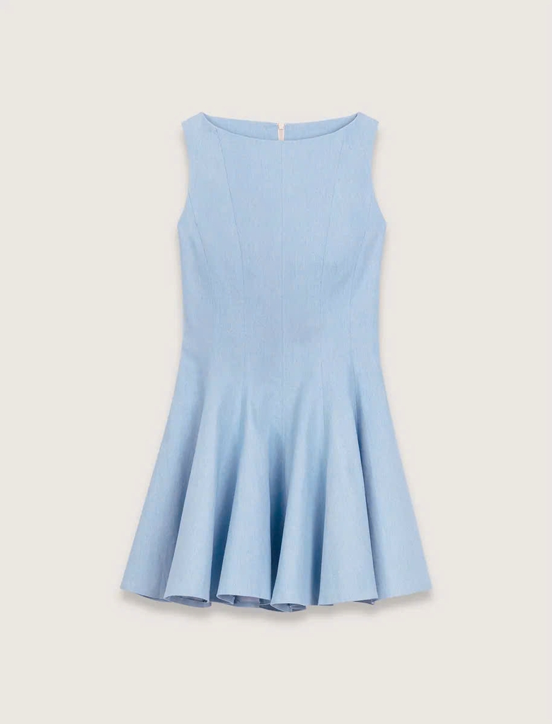 Đầm Maje ngắn cotton dáng xòe