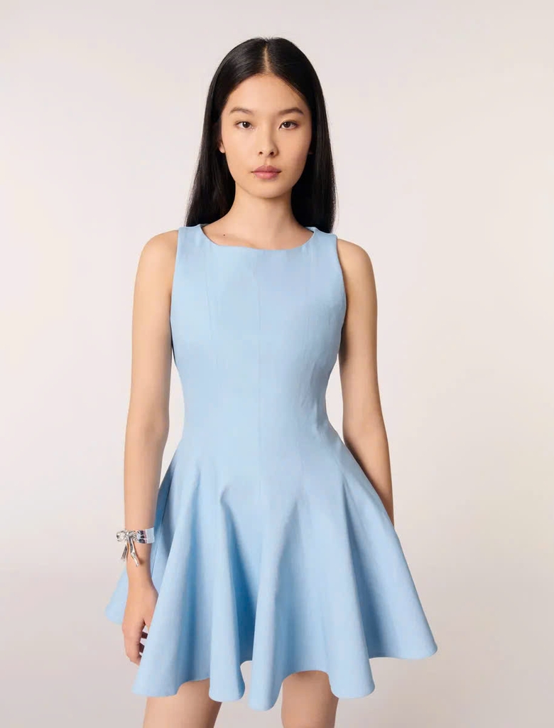 Đầm Maje ngắn cotton dáng xòe