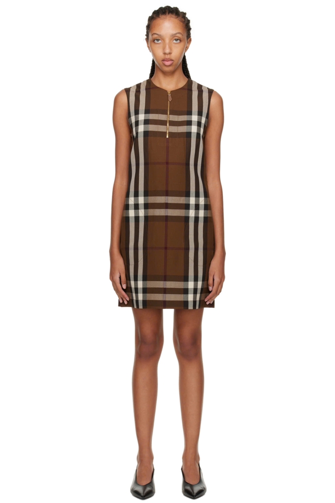 Váy midi màu nâu Sofy BURBERRY