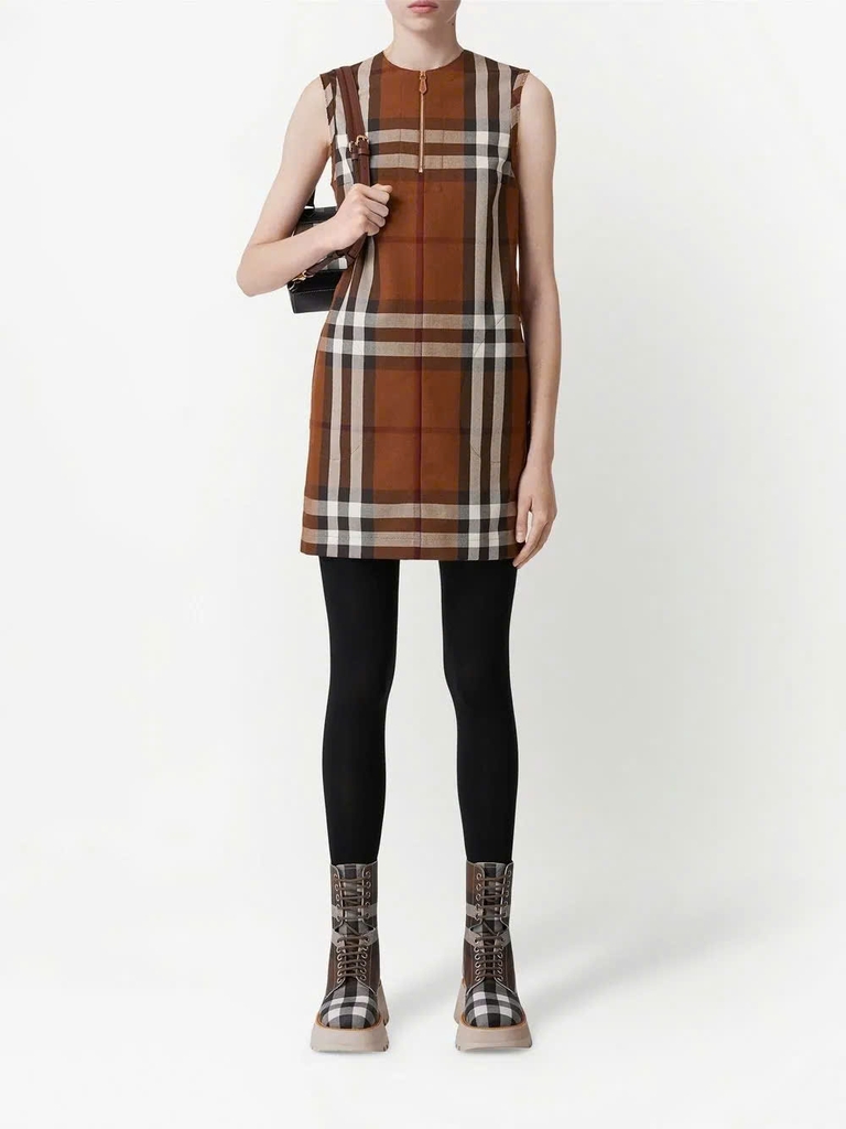 Váy midi màu nâu Sofy BURBERRY