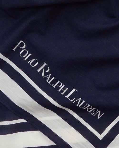 Khăn lụa Polo vuông tím than bản tuồn auth full QR CODE