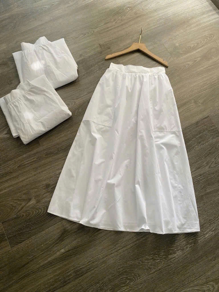 Chân váy midi Primark trắng