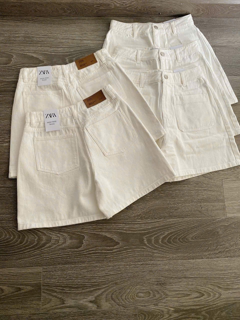 Short denim trắng Zara