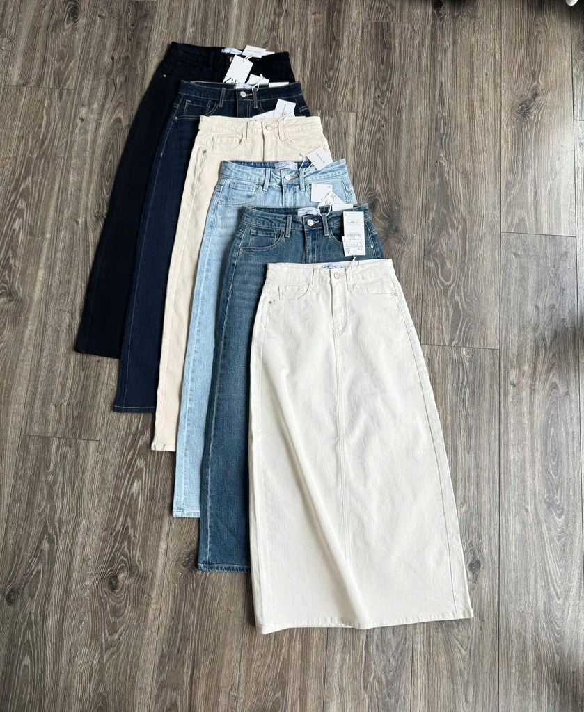 Chân váy midi denim Zara