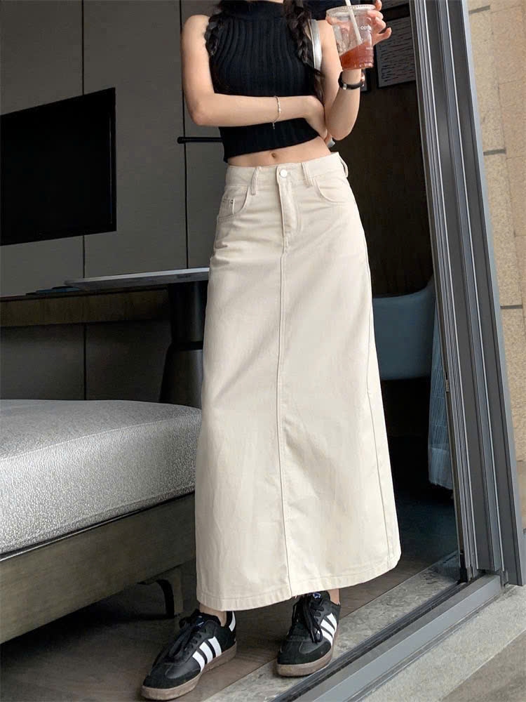 Chân váy midi denim Zara