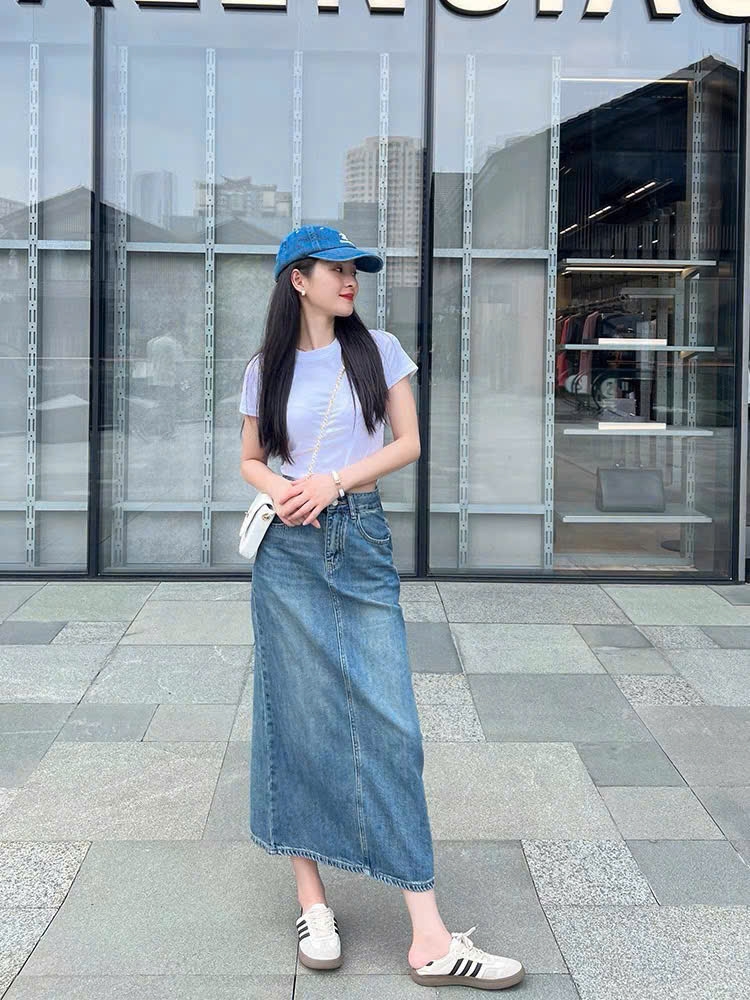 Chân váy midi denim Zara