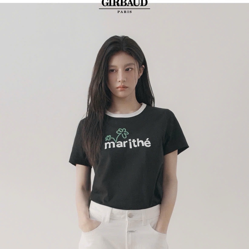 Tshirt Marithe Francois viền cổ