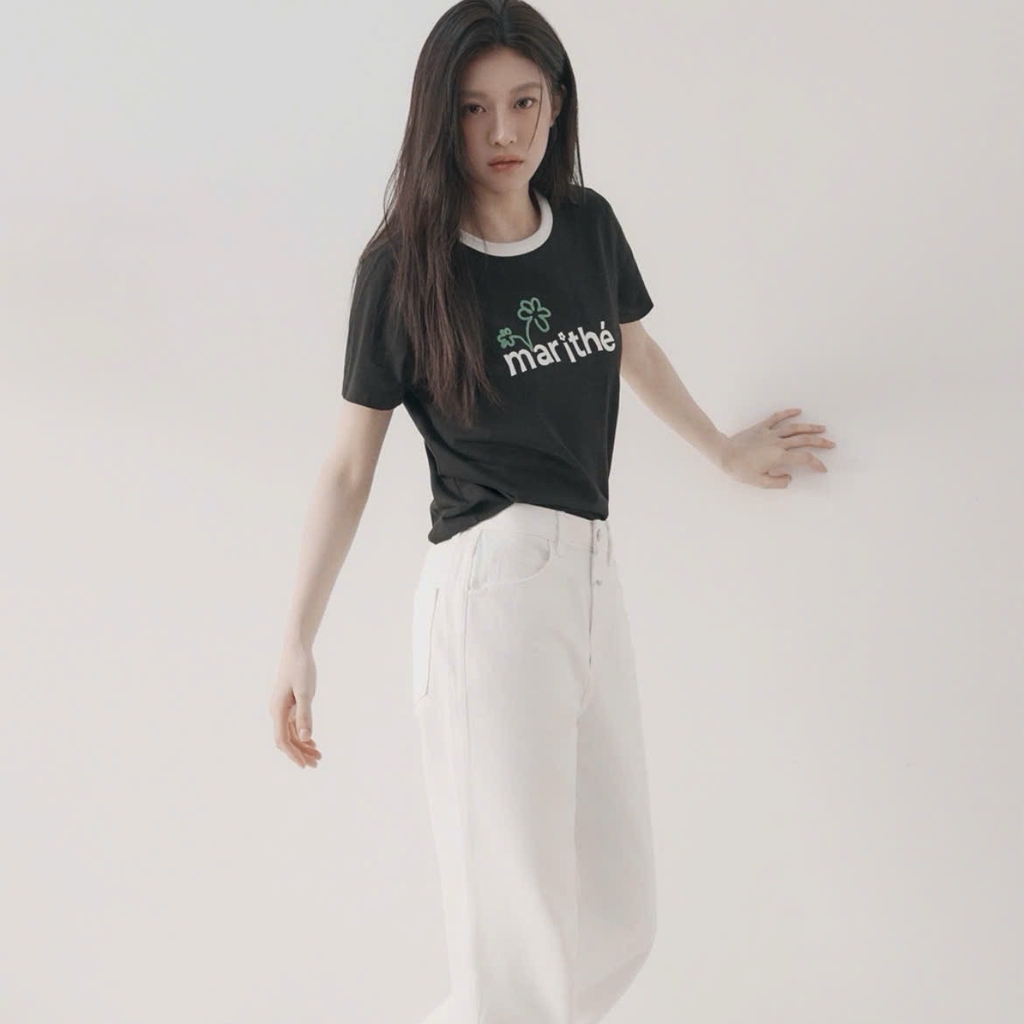 Tshirt Marithe Francois viền cổ