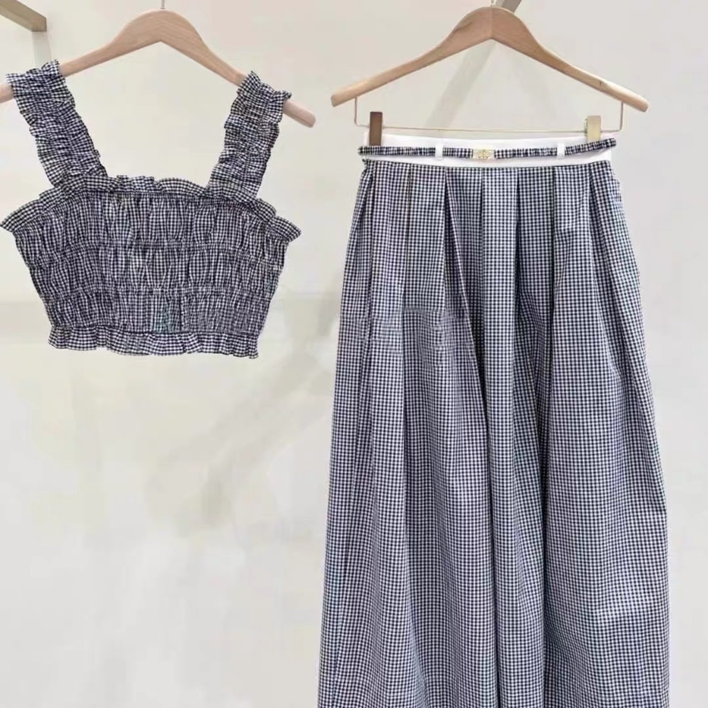 CHÂN VÁY MAXI GINGHAM