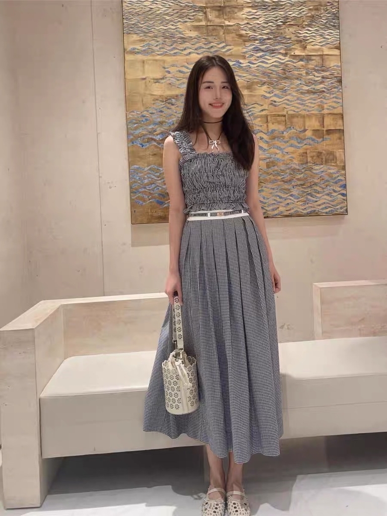 CHÂN VÁY MAXI GINGHAM
