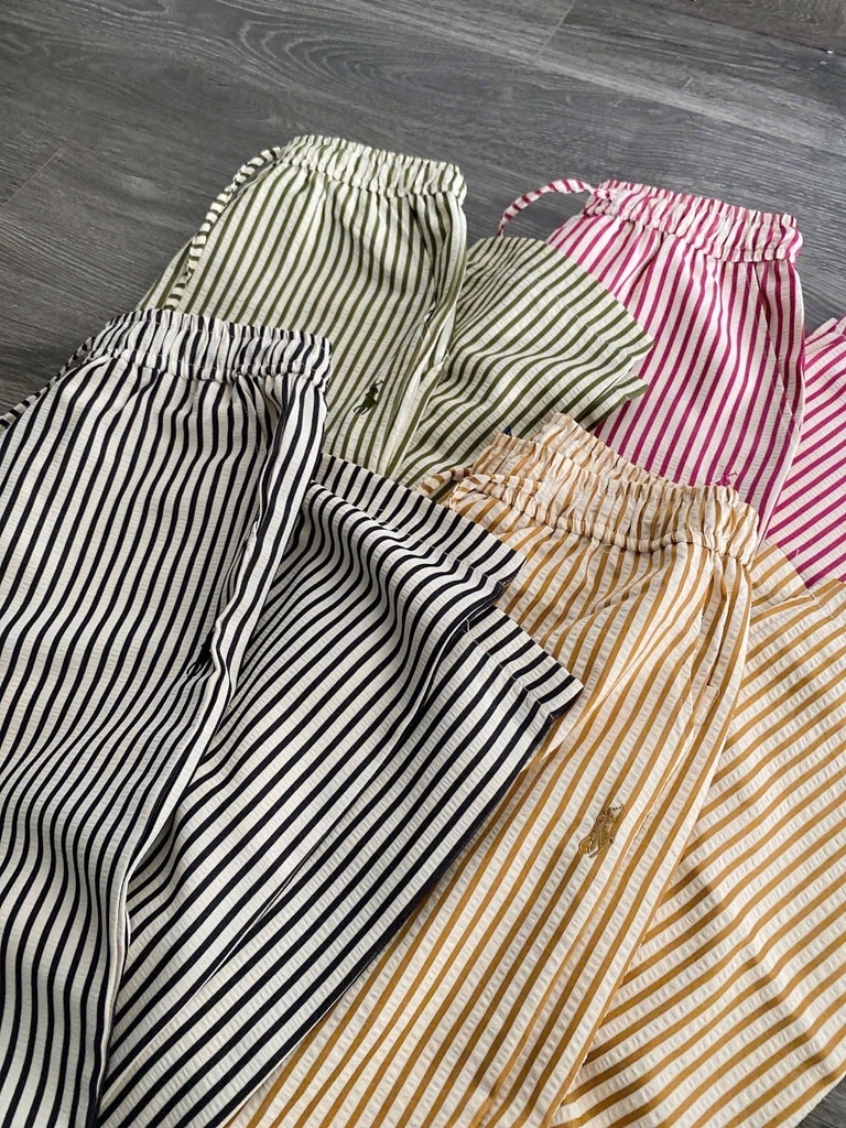 Quần kẻ Polo RL cạp chun