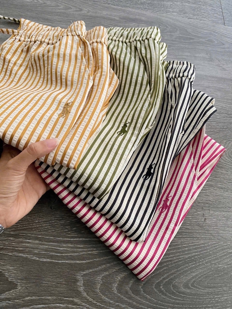 Quần kẻ Polo RL cạp chun