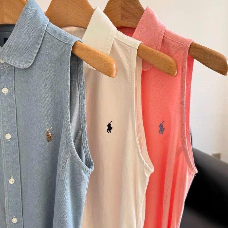 Váy demin polo kèm belt sát nách 3 màu