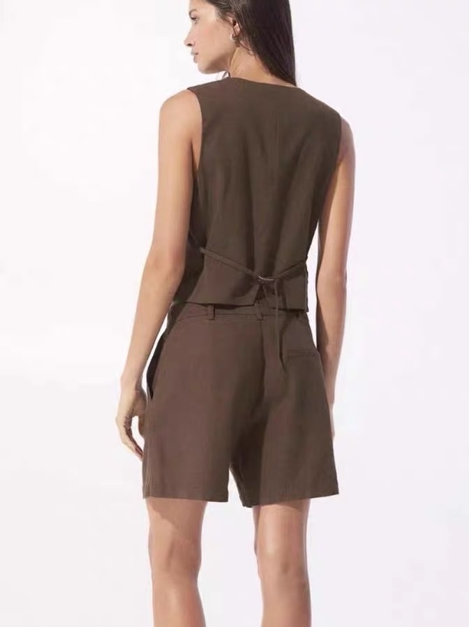 Áo gile đũi Pull&Bear basic