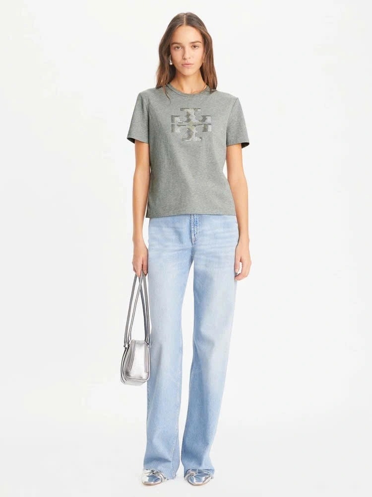 Tshirt Tory Burch logo đá