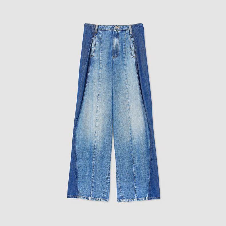Quần jeans ống xuông màu cải
