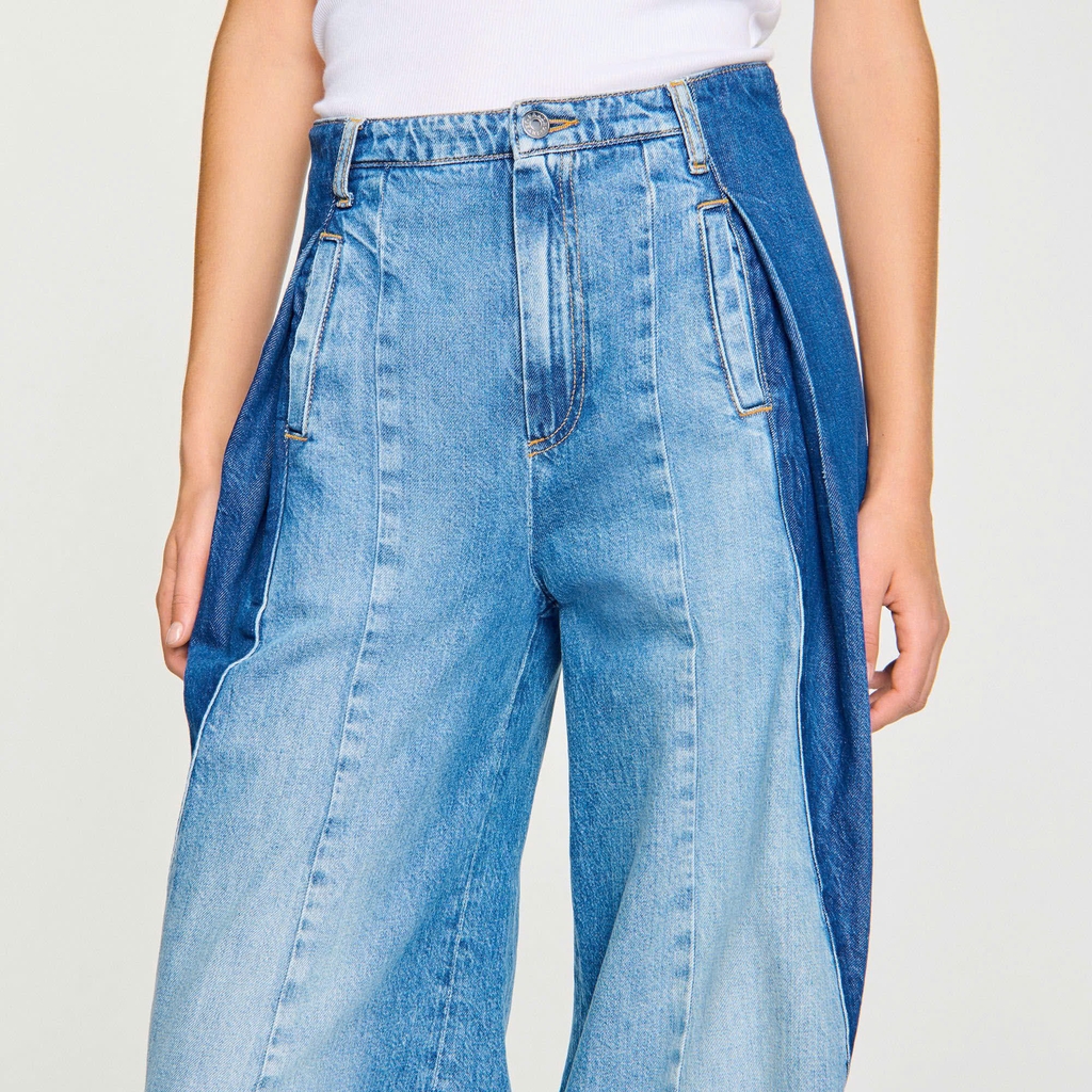 Quần jeans ống xuông màu cải