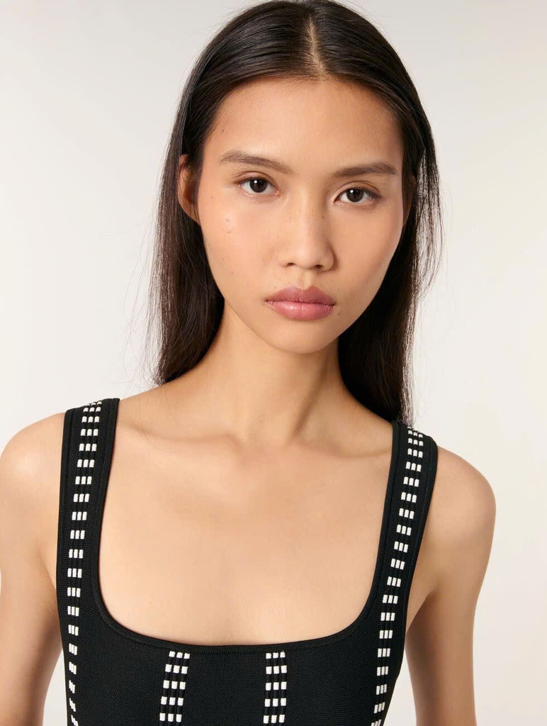 Váy dệt kim jacquard ngắn