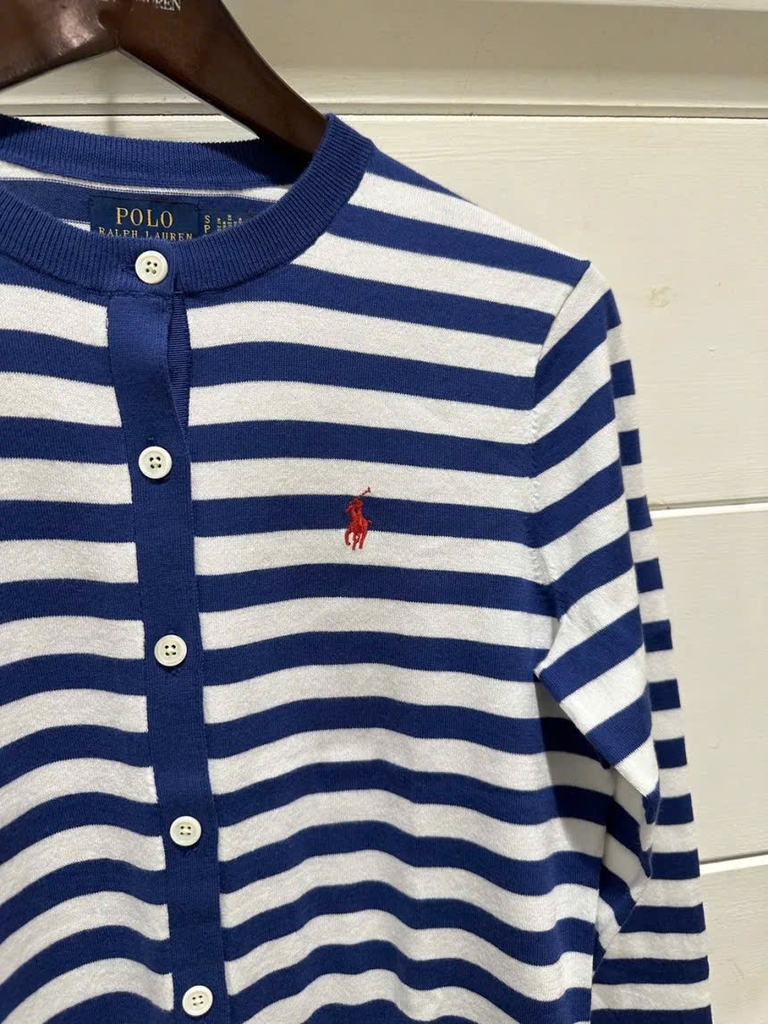 CDG Polo cổ tròn 2 màu kẻ ngang