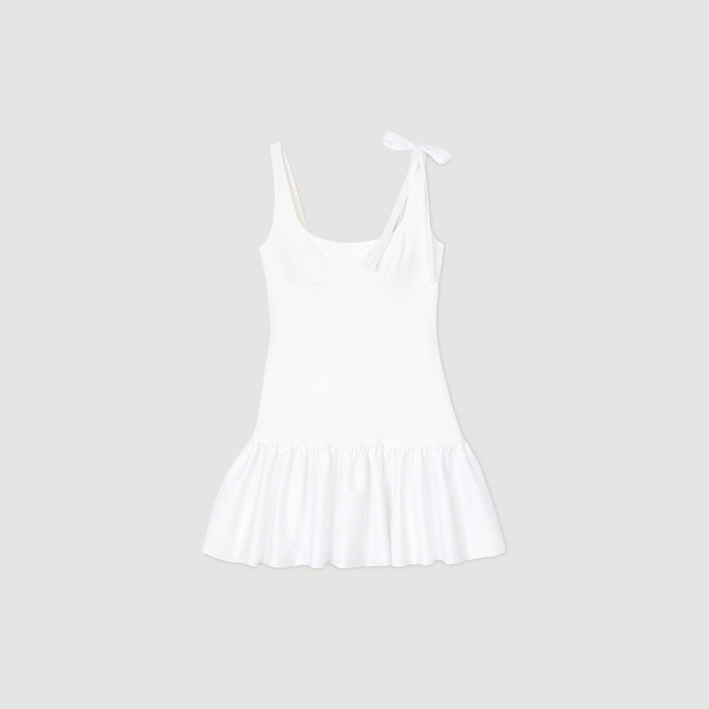 DUAL-MATERIAL SHORT DRESS