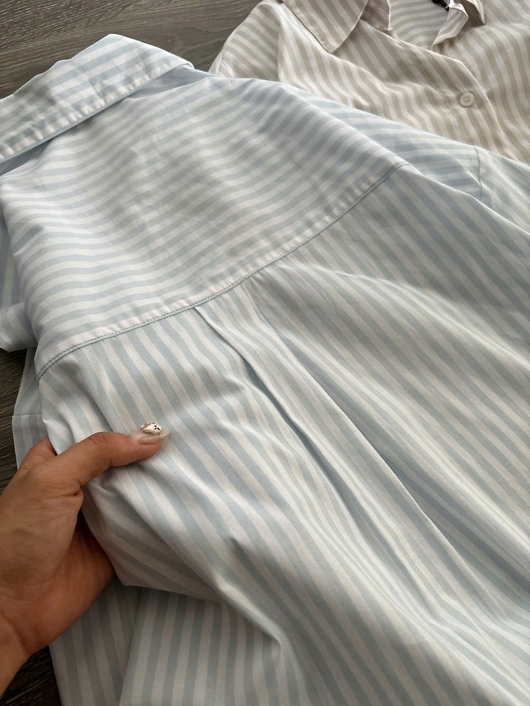 Sơ mi kẻ Massimo Dutti cổ đức 2 màu