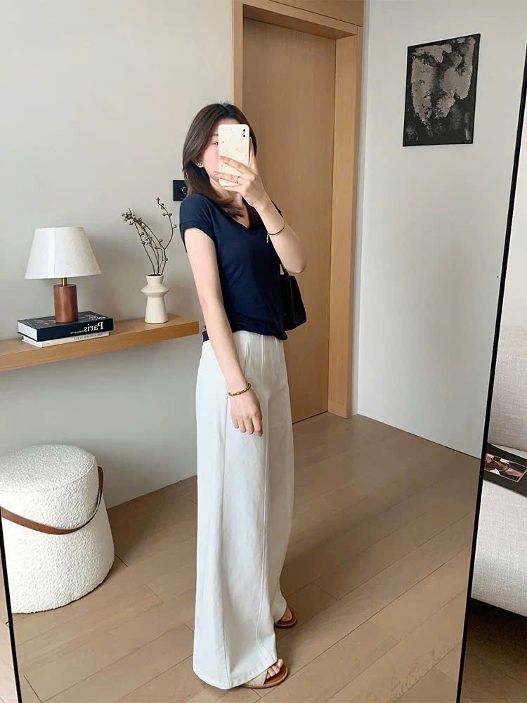Quần suông CK cạp cao
