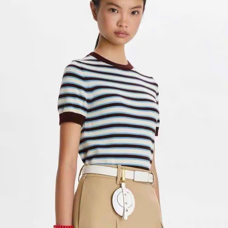 Áo montoghi Tory Burch kẻ ngang